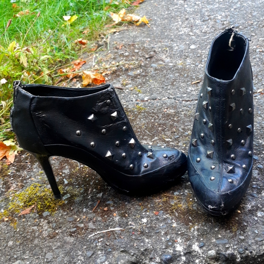 Ankle high heel boots, size 9 Stradivarius  black